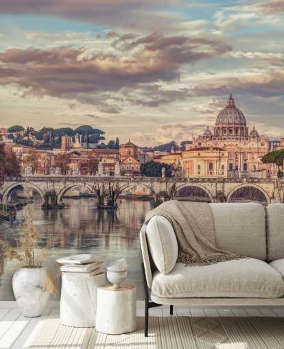 utsikt over st peters basilika fra elv tapet