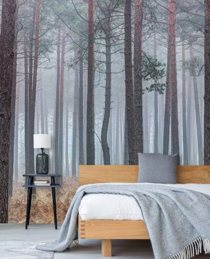 misty forest wallpaper