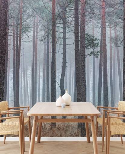 misty forest wallpaper