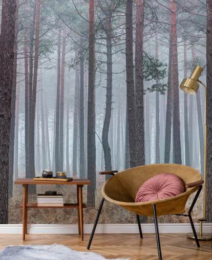 mistig bos behang mistig bos behang