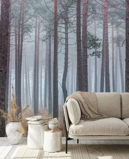 misty forest wallpaper