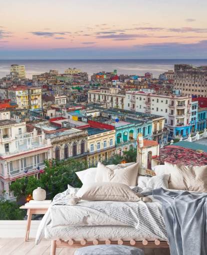 bunte alte Gebäude in Havanna-Tapete