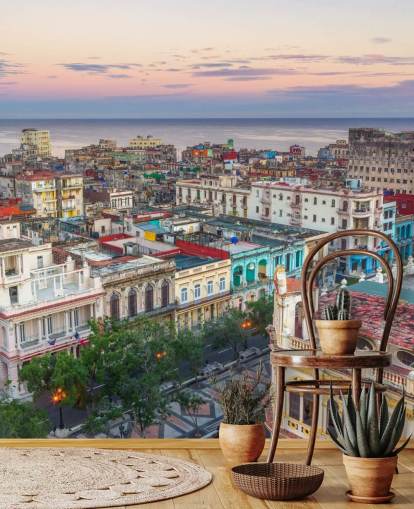 bunte alte Gebäude in Havanna-Tapete bunte alte Gebäude in Havanna-Tapete