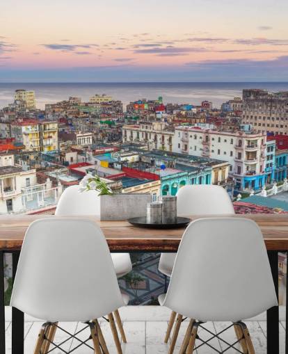 colourful old buildings in havana wallpaper