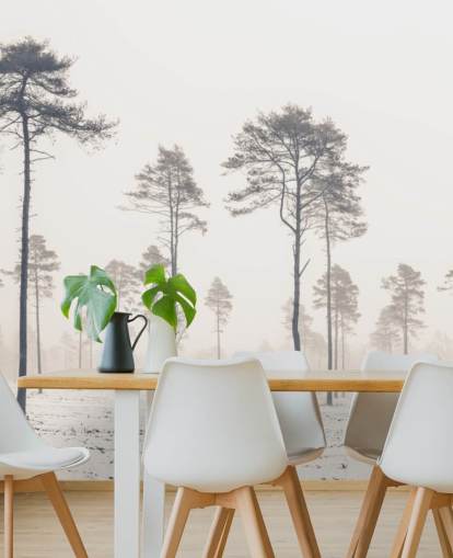 trees in snow wallpaper