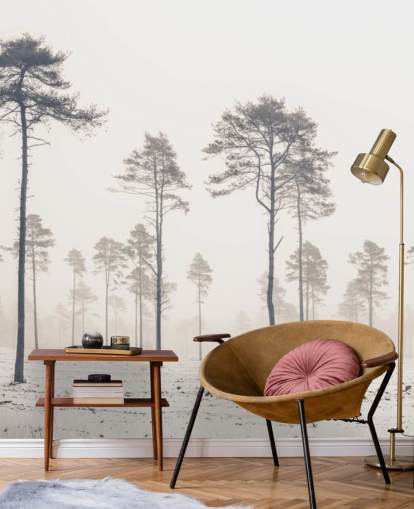 trees in snow wallpaper