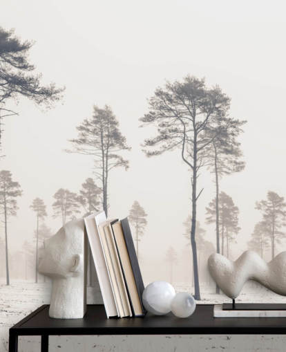 fond d'écran arbres dans la neige