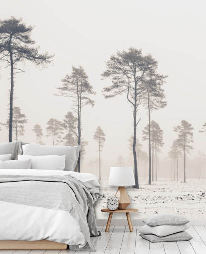 fond d'écran arbres dans la neige