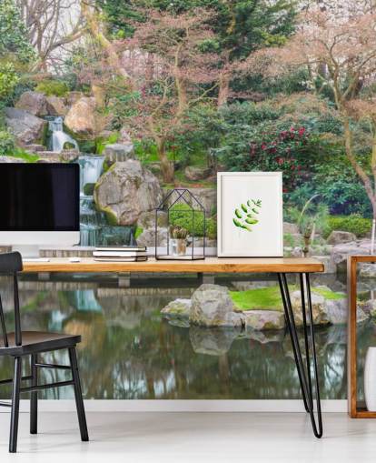 papier peint de jardin relaxant