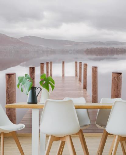 papel de parede jetty in calm lake papel de parede jetty in calm lake