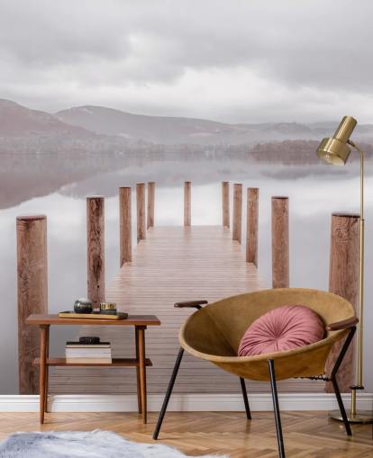 steiger in kalm meer behang