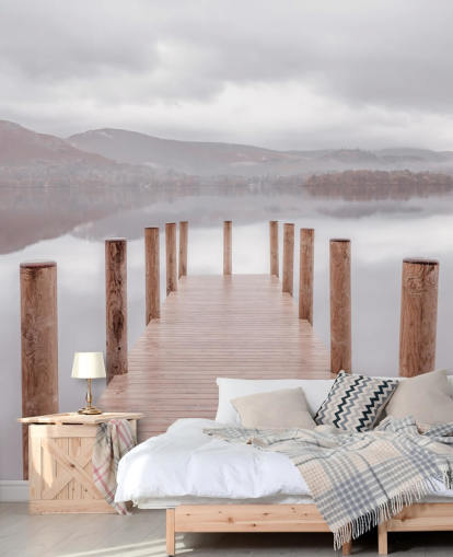 jetty in calm lake wallpaper jetty in calm lake wallpaper