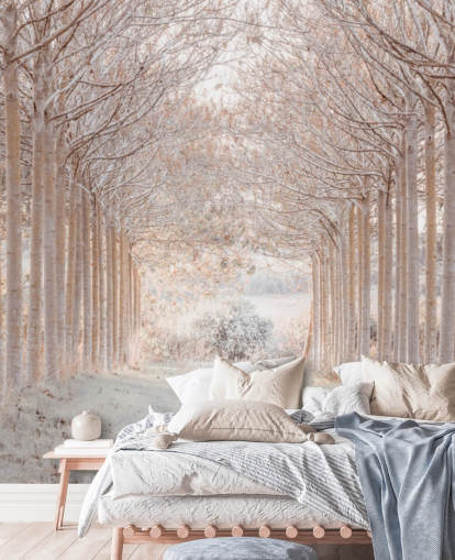 Alberi innevati in un paese delle meraviglie