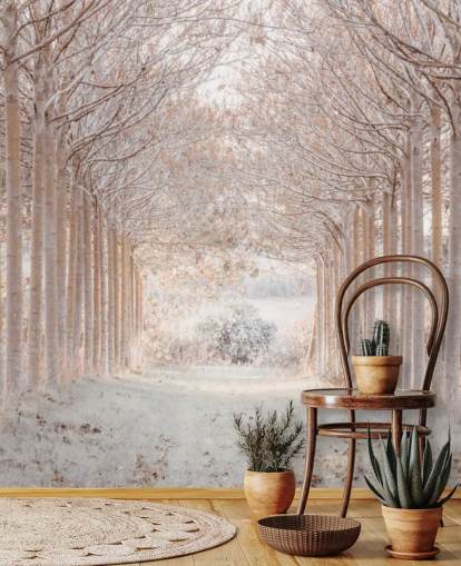 Arbres enneigés au pays des merveilles