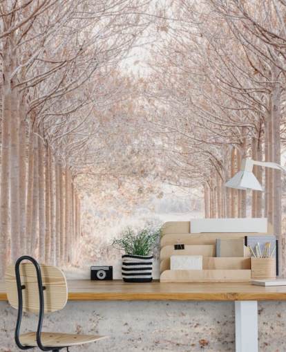 Alberi innevati in un paese delle meraviglie