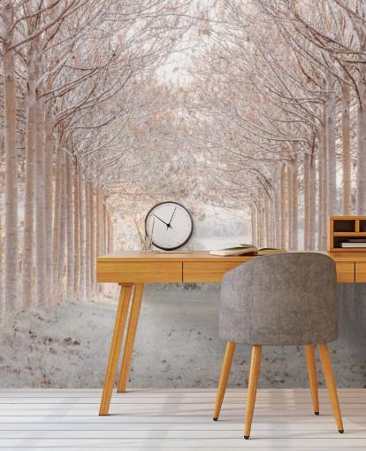 Alberi innevati in un paese delle meraviglie