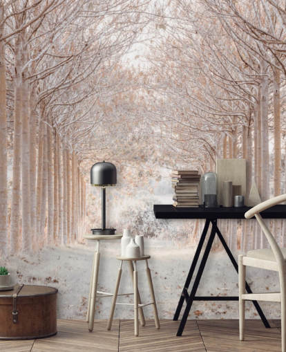 Alberi innevati in un paese delle meraviglie