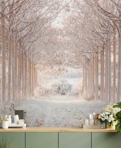 Besneeuwde bomen in een wonderland Besneeuwde bomen in een wonderland