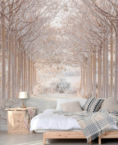 Alberi innevati in un paese delle meraviglie