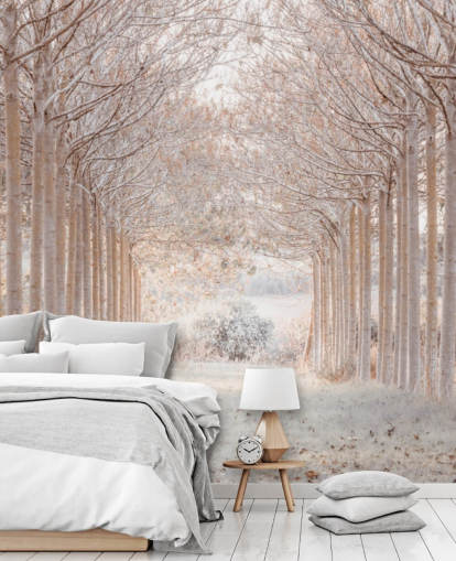 Alberi innevati in un paese delle meraviglie