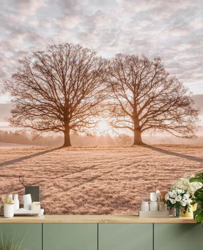 Træer i en eng Træer i en eng