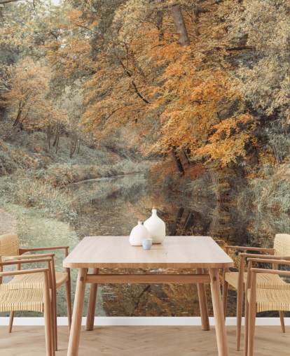 carta da parati autunno foresta dal canale