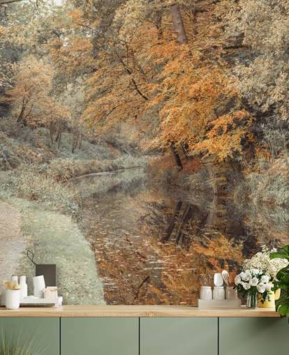 fond d'écran forêt d'automne par canal