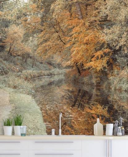 fond d'écran forêt d'automne par canal