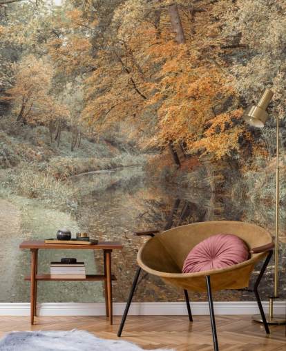 fond d'écran forêt d'automne par canal