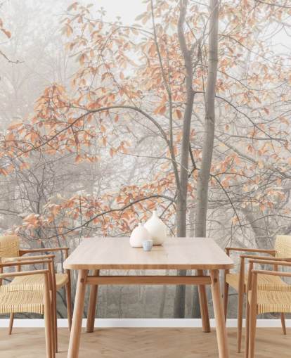 árvores enevoadas por canal árvores enevoadas por canal