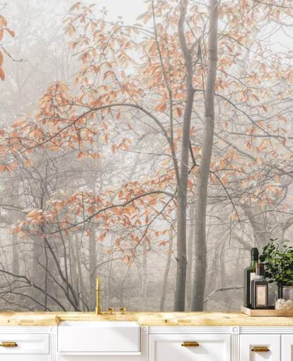 árboles brumosos por canal