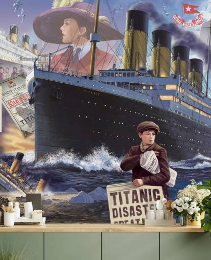 titanic Collage-Tapete