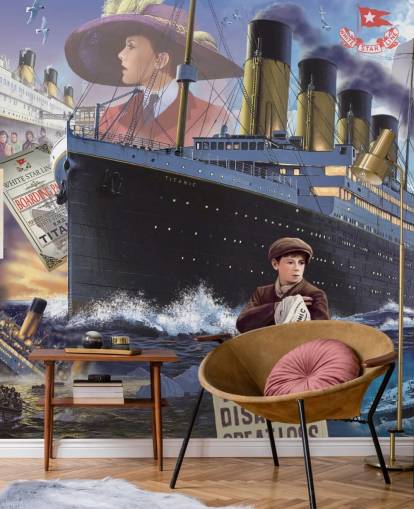 titanic kollaasi tapetti