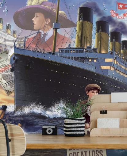 titanic Collage-Tapete