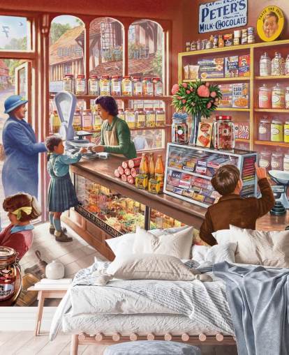 Vintage süße Shop-Tapete