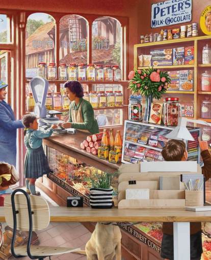 vintage sweet shop tapetti