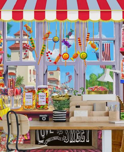 valoisa ja värikäs yksityiskohtainen sweet shop tapetti valoisa ja värikäs yksityiskohtainen sweet shop tapetti
