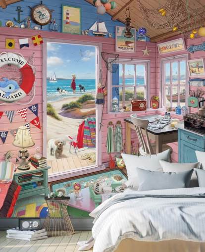 fond d'écran intérieur d'une cabane de plage fond d'écran intérieur d'une cabane de plage