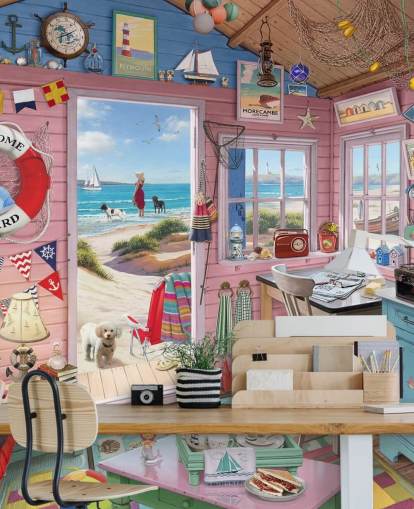 innerhalb einer Strandhütte Tapete