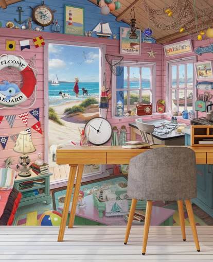 innerhalb einer Strandhütte Tapete