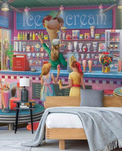 Eiscreme-Diner-Tapete