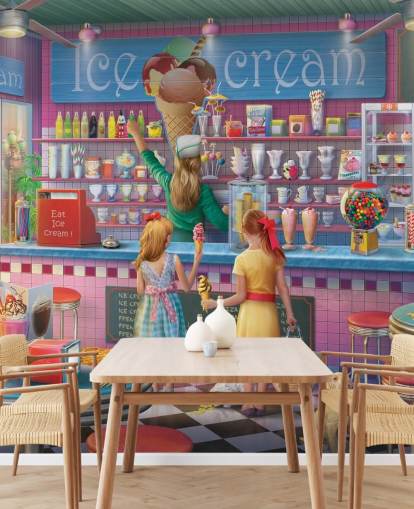 ice cream diner behang ice cream diner behang