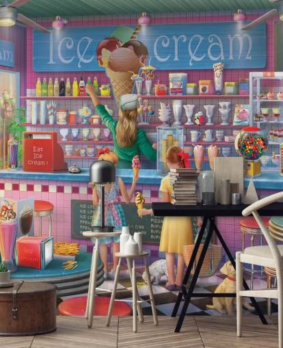 Eiscreme-Diner-Tapete