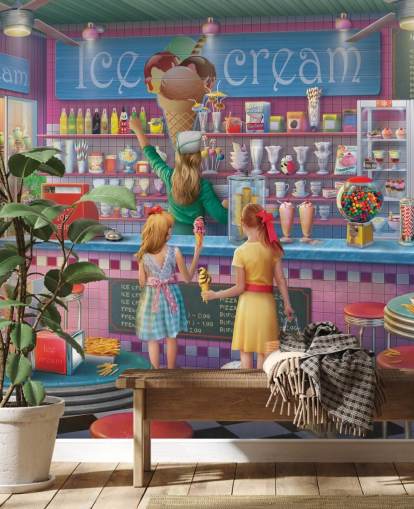Eiscreme-Diner-Tapete