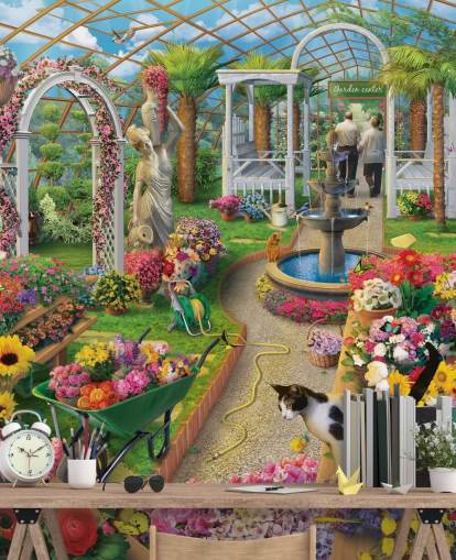 farverige blomster i haven center tapet farverige blomster i haven center tapet