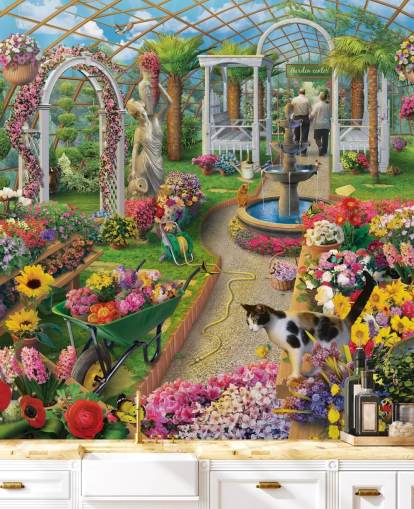 colourful flowers in garden centre wallpaper colourful flowers in garden centre wallpaper