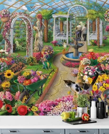 colourful flowers in garden centre wallpaper colourful flowers in garden centre wallpaper