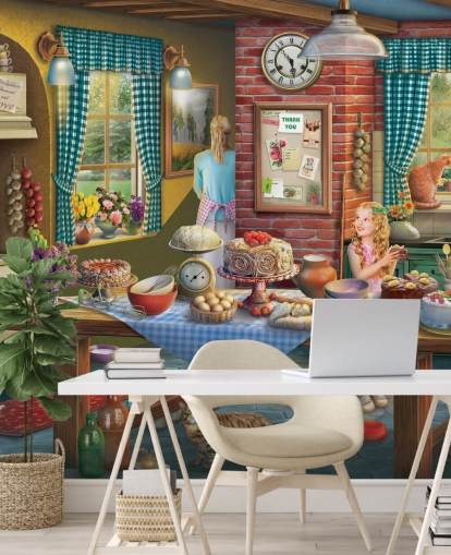 baking in the kitchen wallpaper
