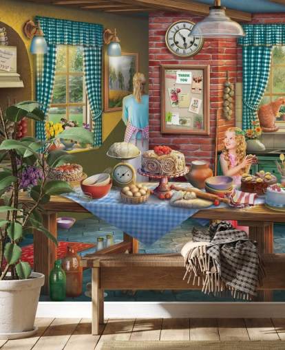 baking in the kitchen wallpaper