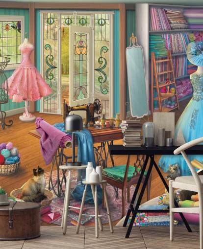 kleurrijk fournituren behang